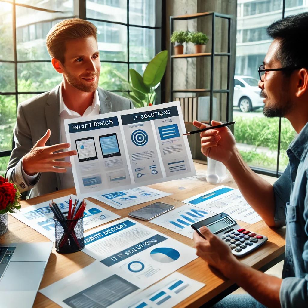 A_web_designer_presenting_website_designs_and_IT_s